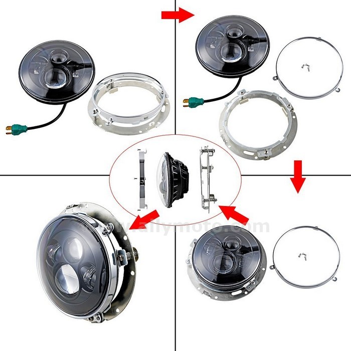 120 7 Inch Led Headlights Extension Ring Round Mounting Bracket Jeep Wrangler Harley Davidson Headlamps@5